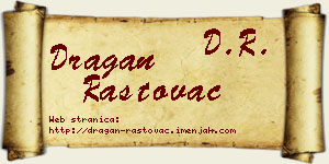Dragan Rastovac vizit kartica